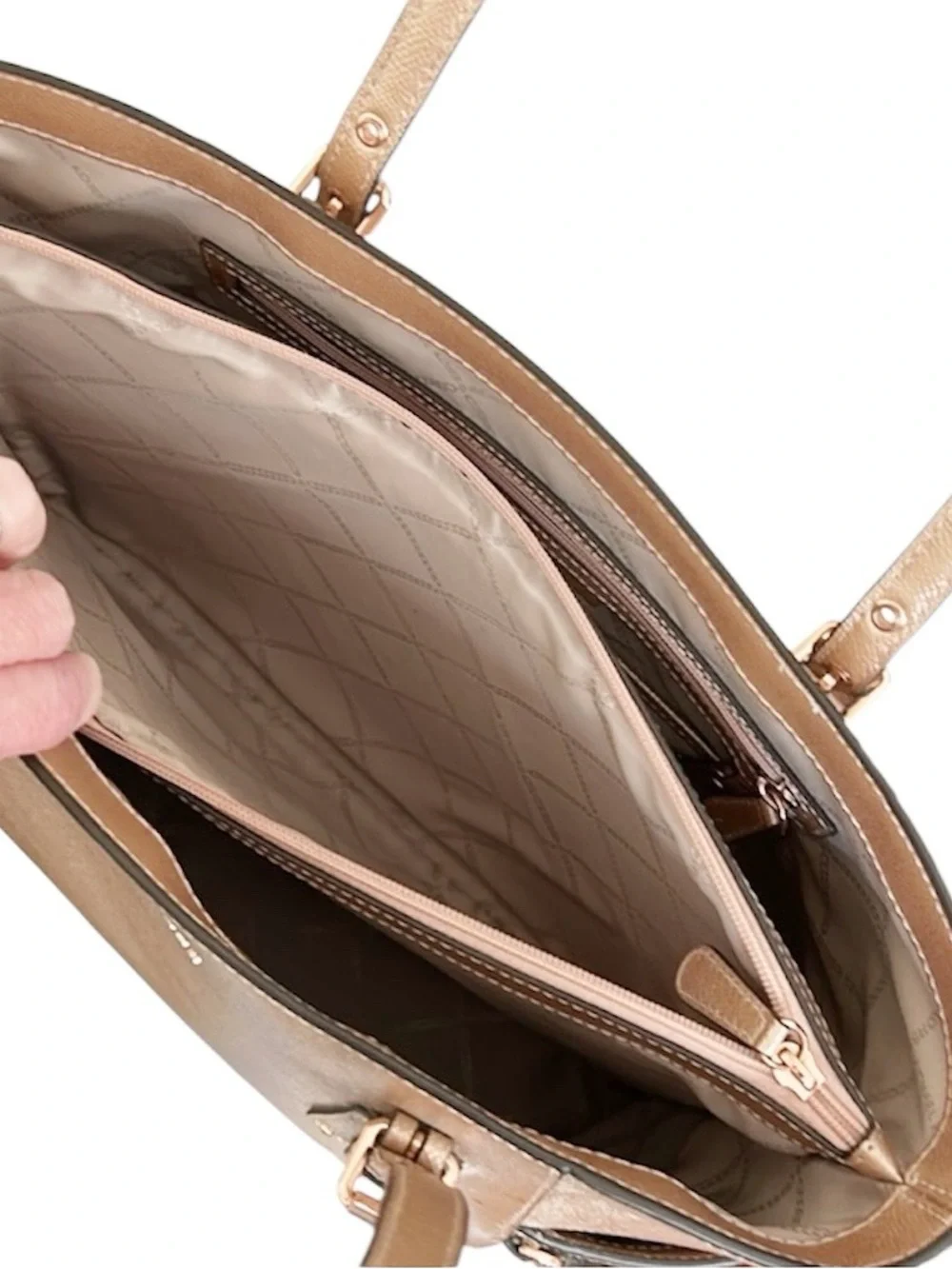 Michael Kors Voyager East West Crossgrain Leather Tote - Picture 10 of 14